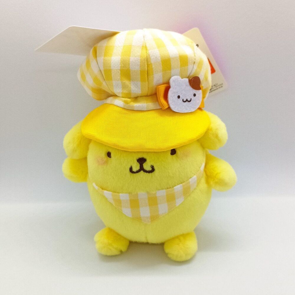 Sanrio pompompurin plush mascot with chain